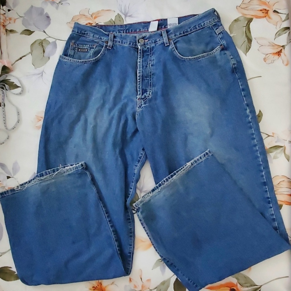 LUCKY BRAND JEANS Men's Fat Boy Fit Size 38 Buttonfly blue